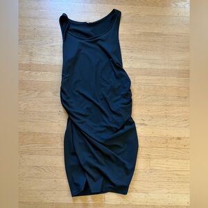 Maternity black size small dress tank top body con side rouching so soft